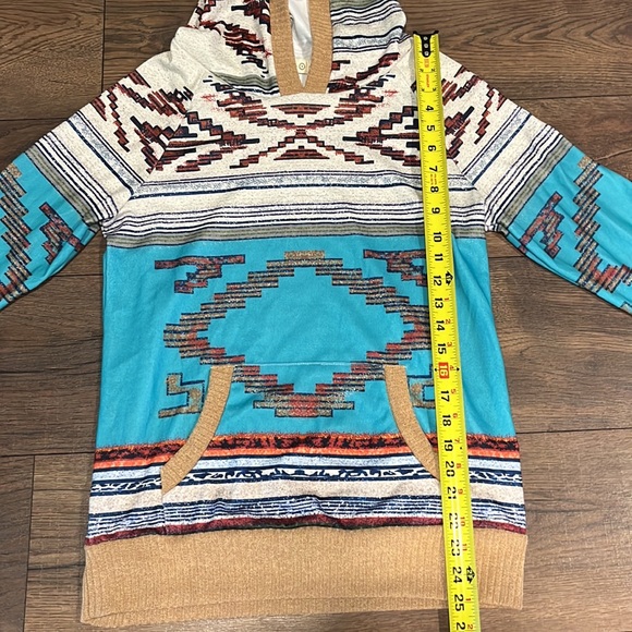 She & Sho Aztec weatern hoodie size small - Picture 4 of 6